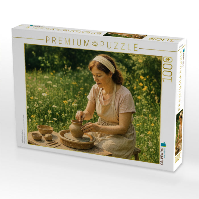 Töpferglück im Garten - CALVENDO Foto-Puzzle'