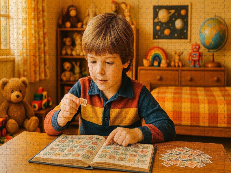 Der kleine Briefmarkensammler - CALVENDO Foto-Puzzle'