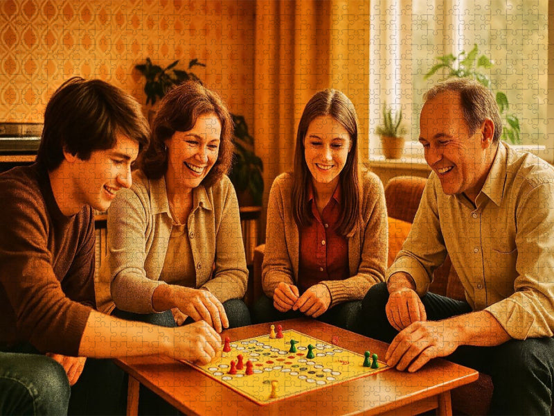 Familienzeit am Spieltisch - CALVENDO Foto-Puzzle'