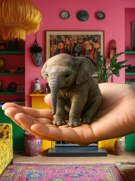 Elefant auf der Hand - CALVENDO Foto-Puzzle'
