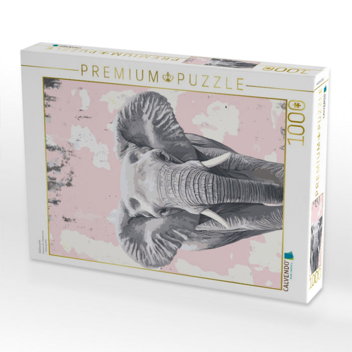 Elefant pink - CALVENDO Foto-Puzzle'