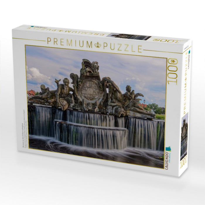 Brunnen vor dem Schloss Ludwigslust - CALVENDO Foto-Puzzle'