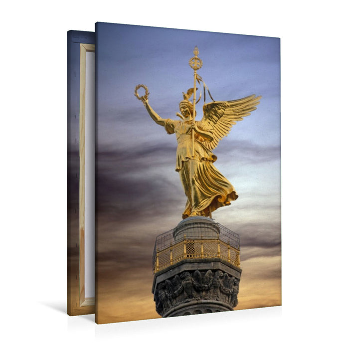 Premium Textil-Leinwand Berlin - Goldelse auf der Siegessäule