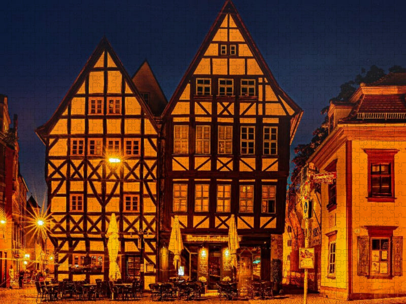 Fachwerkhäuser am Benediktplatz - CALVENDO Foto-Puzzle'