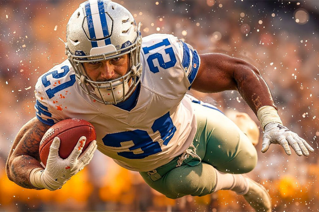 Premium Textil-Leinwand Er gibt alles um zu siegen