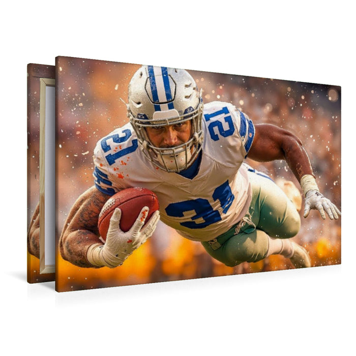 Premium Textil-Leinwand Er gibt alles um zu siegen