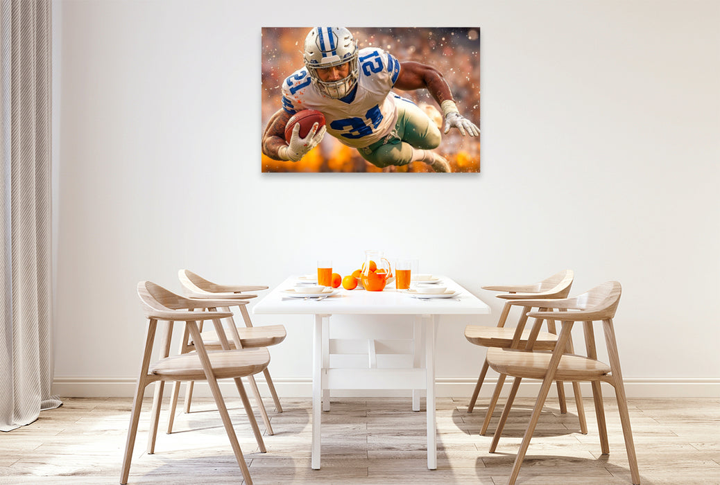 Premium Textil-Leinwand Er gibt alles um zu siegen