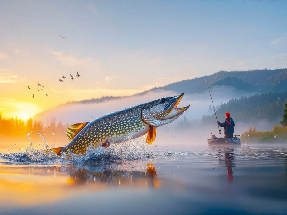 Wer fängt den Hecht - CALVENDO Foto-Puzzle'