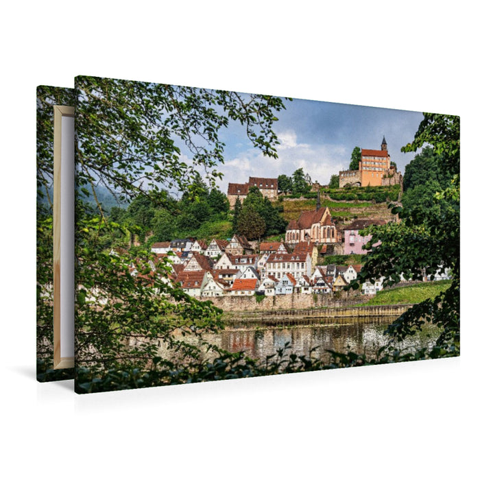 Premium Textil-Leinwand Blick auf Hirschhorn