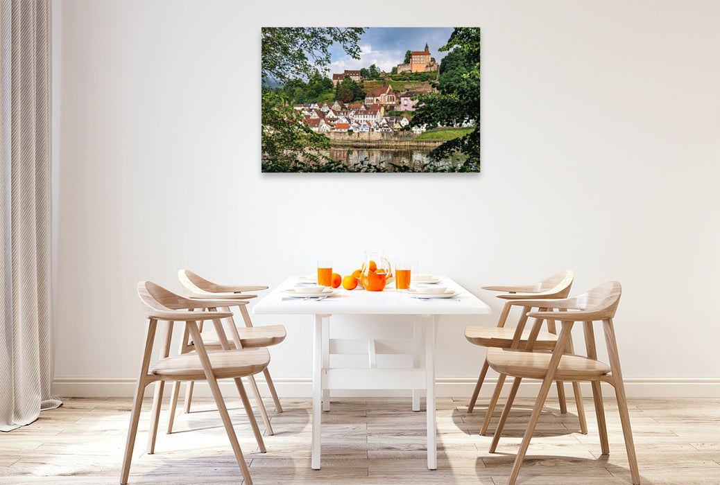 Premium Textil-Leinwand Blick auf Hirschhorn