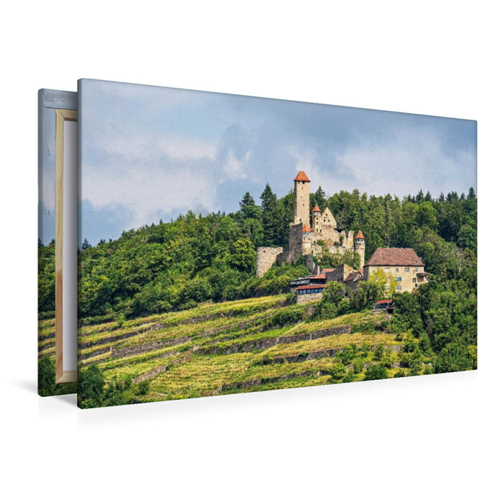 Premium Textil-Leinwand Burg Hornberg