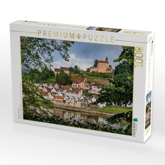 Blick auf Hirschhorn - CALVENDO Foto-Puzzle'