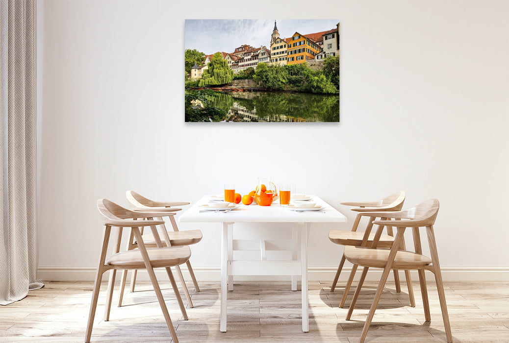 Premium Textil-Leinwand Altstadt von Tübingen