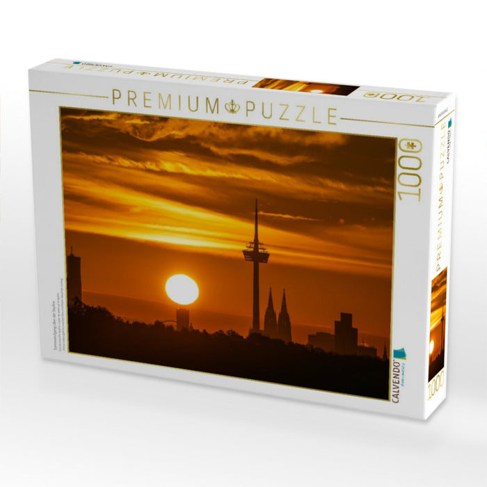 Sonnenaufgang über der Skyline - CALVENDO Foto-Puzzle'