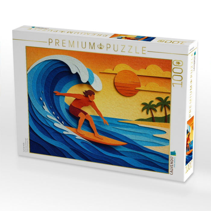 Surf die Welle - CALVENDO Foto-Puzzle'