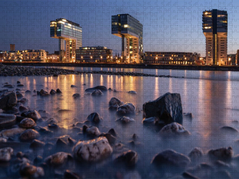 Kranhäuser im Rheinauhafen - CALVENDO Foto-Puzzle'