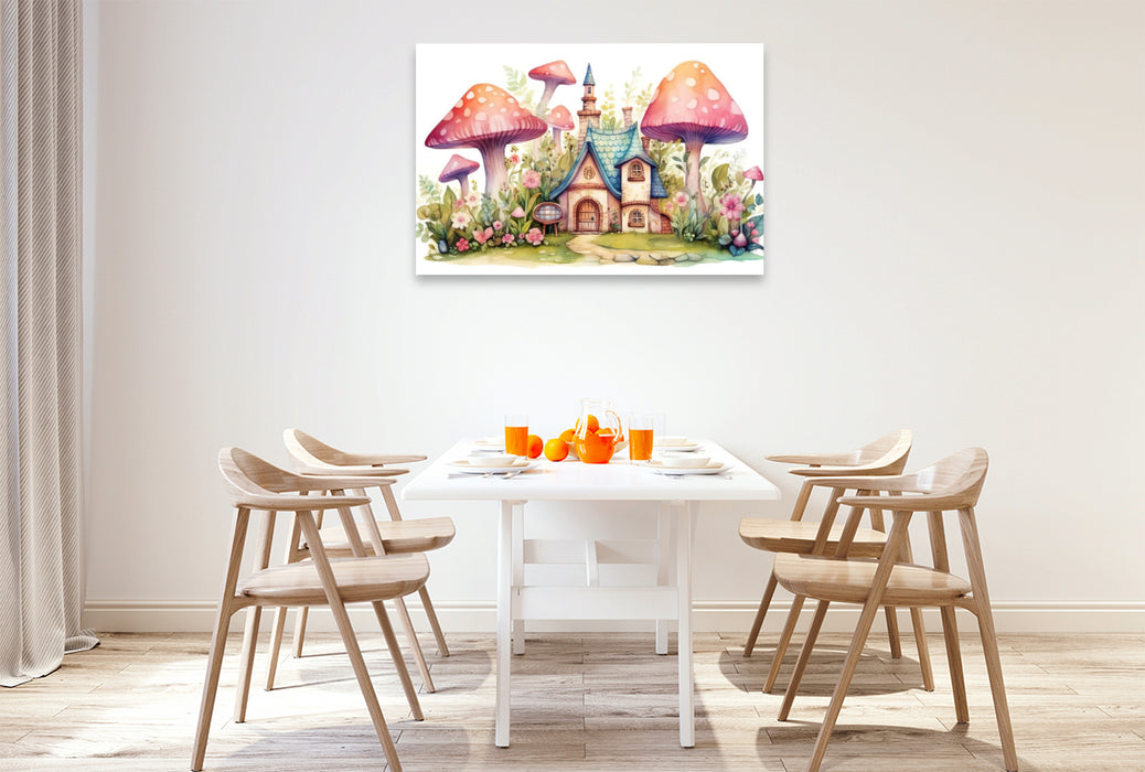 Premium Textil-Leinwand Verträumte Feenresidenzen