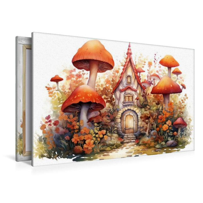 Premium Textil-Leinwand Herbst am Feenhaus
