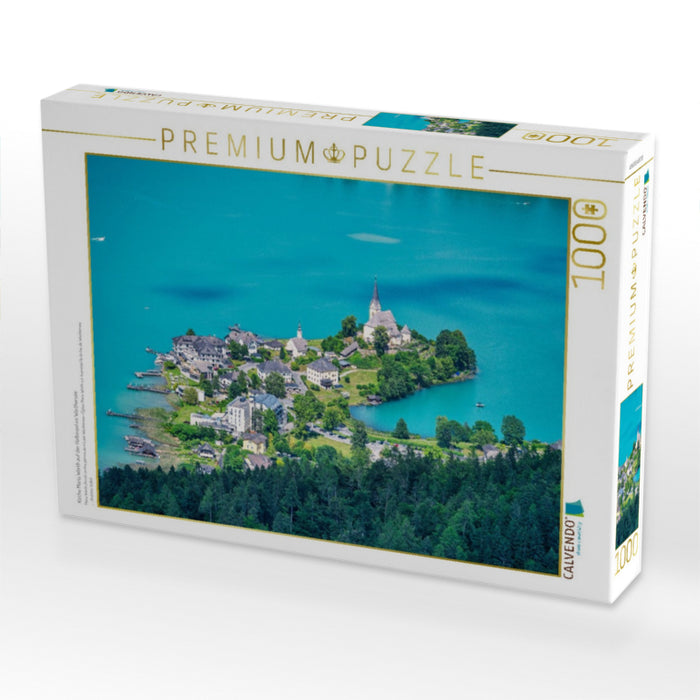 Kirche Maria Wörth auf der Halbinsel im Wörthersee - CALVENDO Foto-Puzzle'