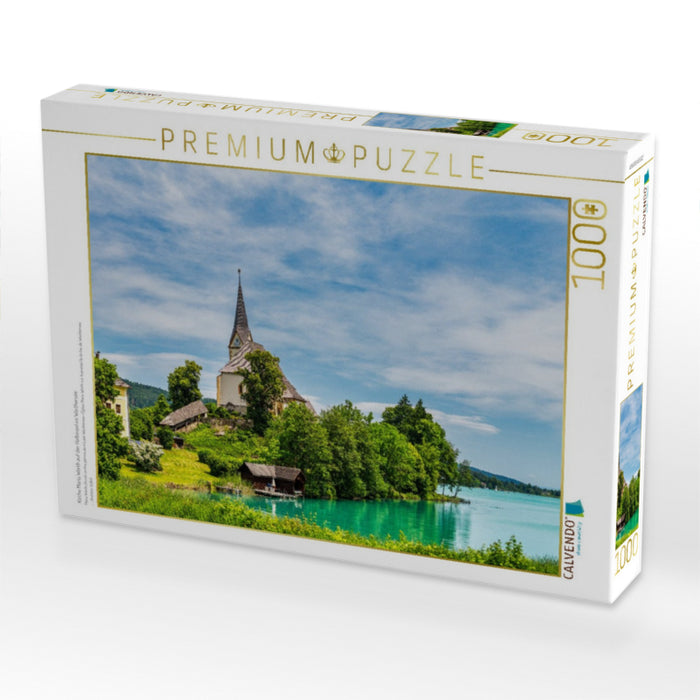 Kirche Maria Wörth auf der Halbinsel im Wörthersee - CALVENDO Foto-Puzzle'