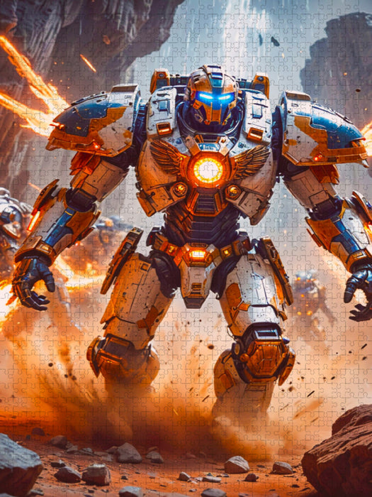 Legionäre bei der Landung auf einem Wüstenmond - CALVENDO Foto-Puzzle'