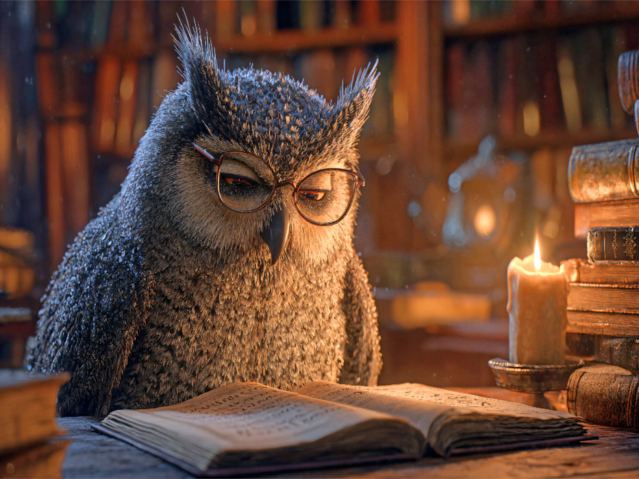 Lese Eule - CALVENDO Foto-Puzzle'