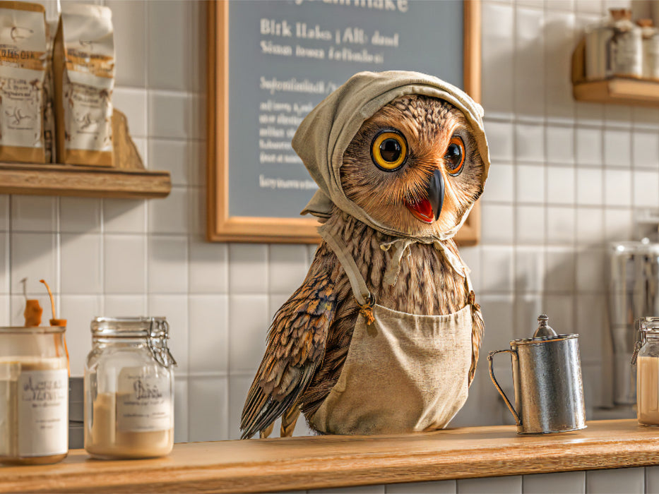 Ein Motiv aus dem Kalender Eulen im Einsatz - 365 Tage voller schräger Federführung - CALVENDO Foto-Puzzle'