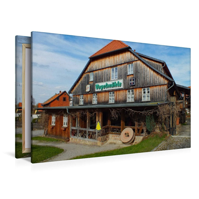 Premium Textil-Leinwand Der Gasthof Vogelmühle in Ilsenburg