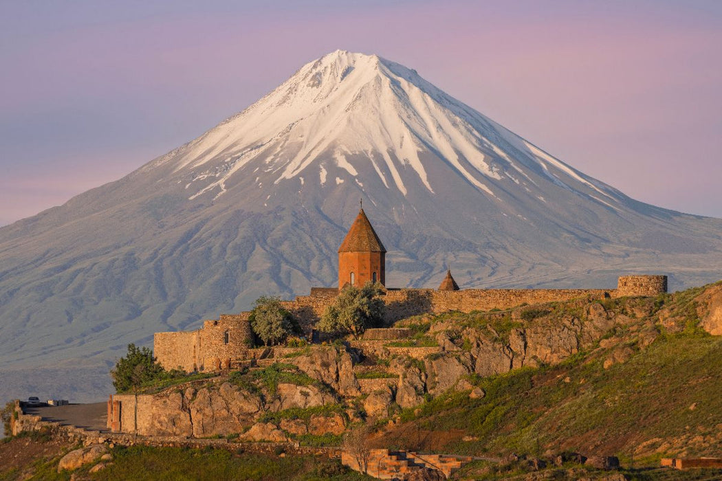 Premium Textil-Leinwand Khor Virap with Mount Ararat