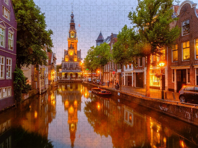 Alkmaar zur Blauen Stunde - CALVENDO Foto-Puzzle'