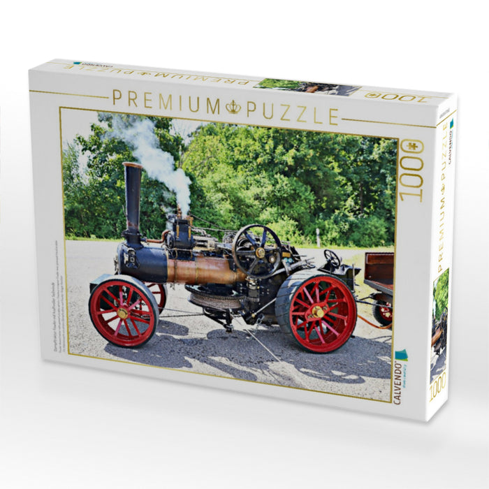 Dampftraktor Fowler mit kraftvoller Seilwinde - CALVENDO Foto-Puzzle'