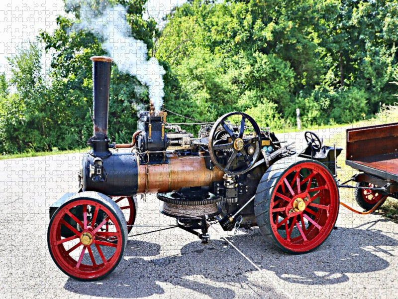 Dampftraktor Fowler mit kraftvoller Seilwinde - CALVENDO Foto-Puzzle'