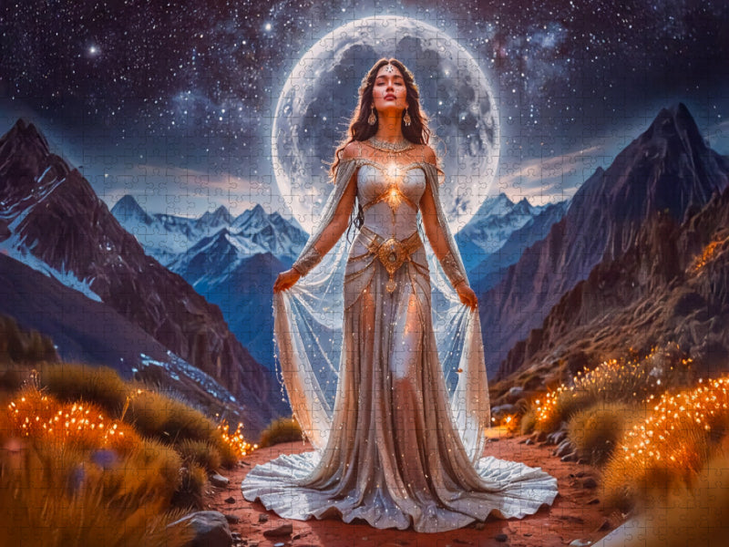 Mama Quilla, Mondgöttin mit Silberglanz - CALVENDO Foto-Puzzle'