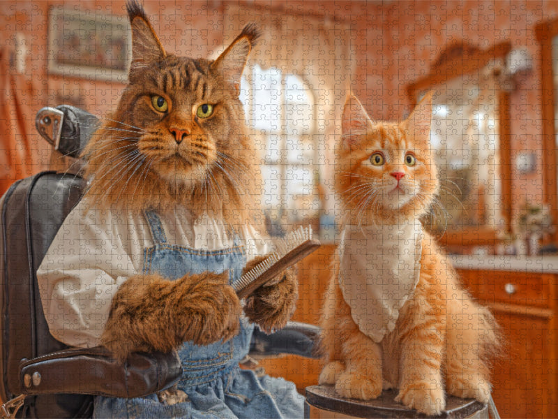 Frisör Katze - CALVENDO Foto-Puzzle'