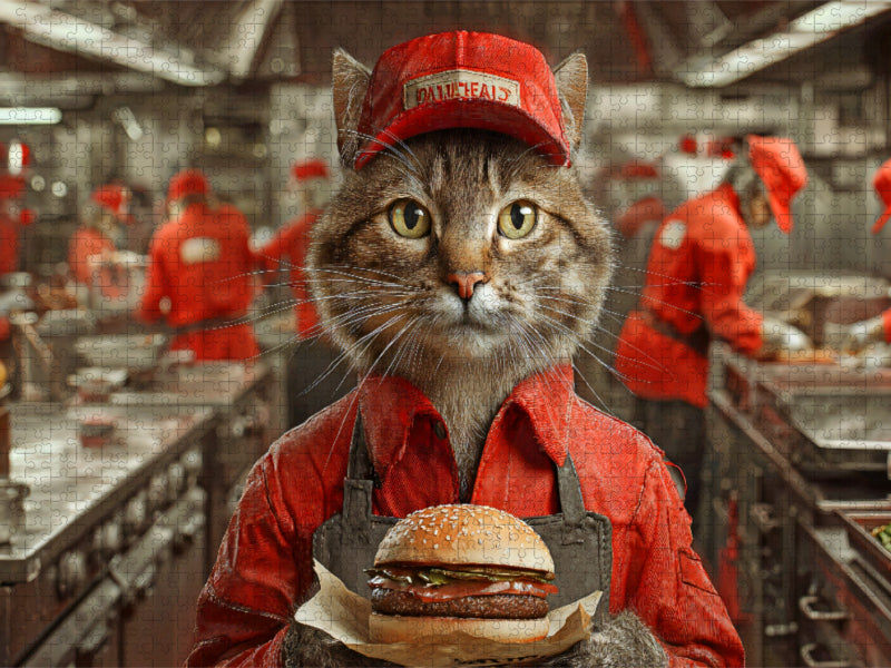 Burger Katze - CALVENDO Foto-Puzzle'