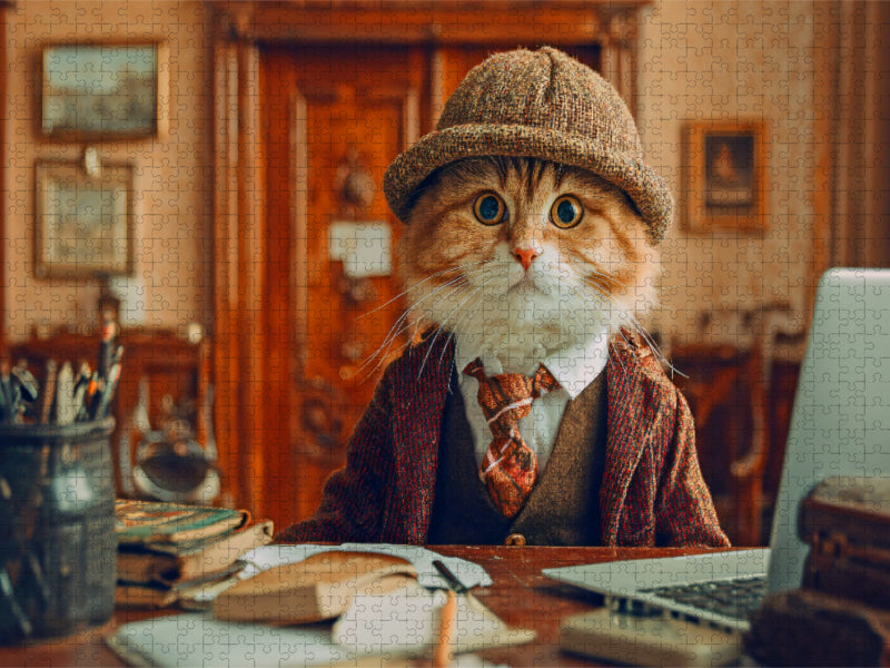 Detektiv Katze - CALVENDO Foto-Puzzle'