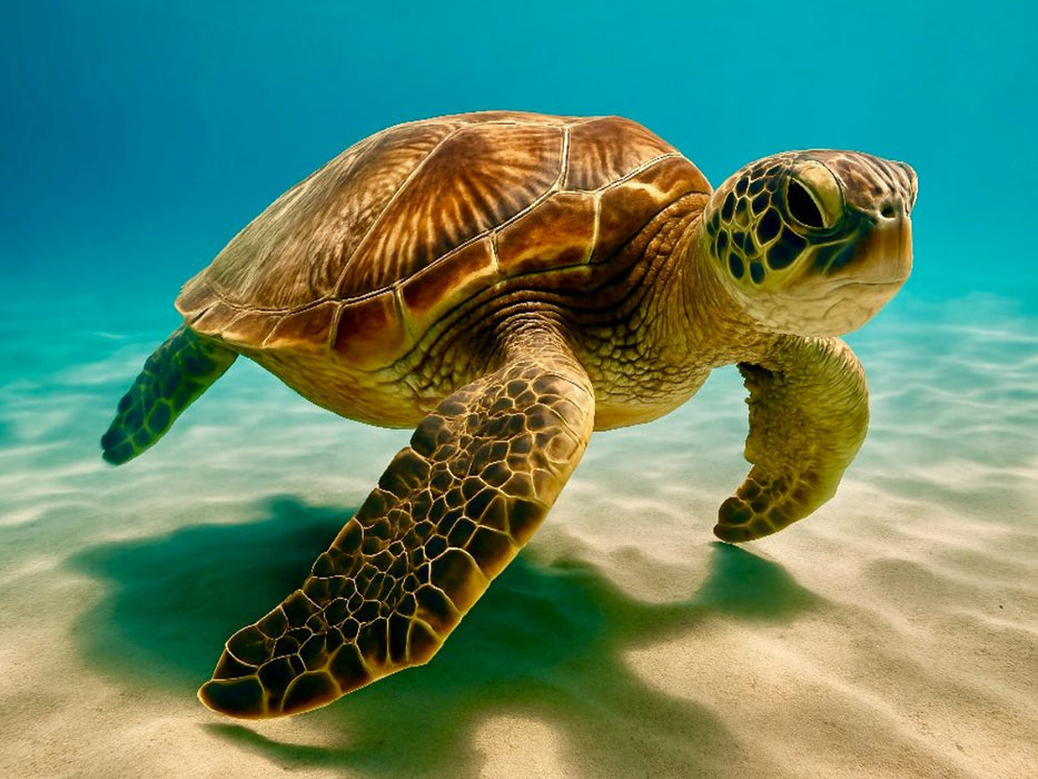 Die Wasserschildkröte - CALVENDO Foto-Puzzle'