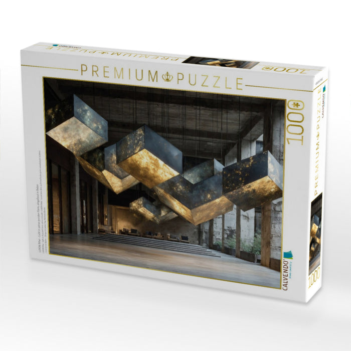 LUXON RAW – Licht in seiner pursten Form, eingefasst in Beton - CALVENDO Foto-Puzzle'