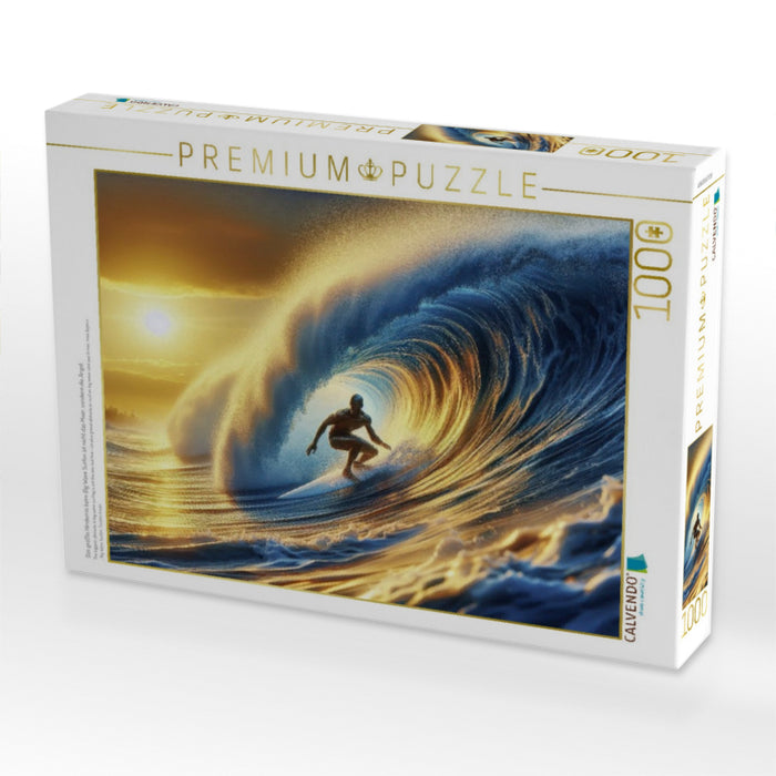 Das größte Hindernis beim Big Wave Surfen ist nicht das Meer, sondern die Angst. - CALVENDO Foto-Puzzle'