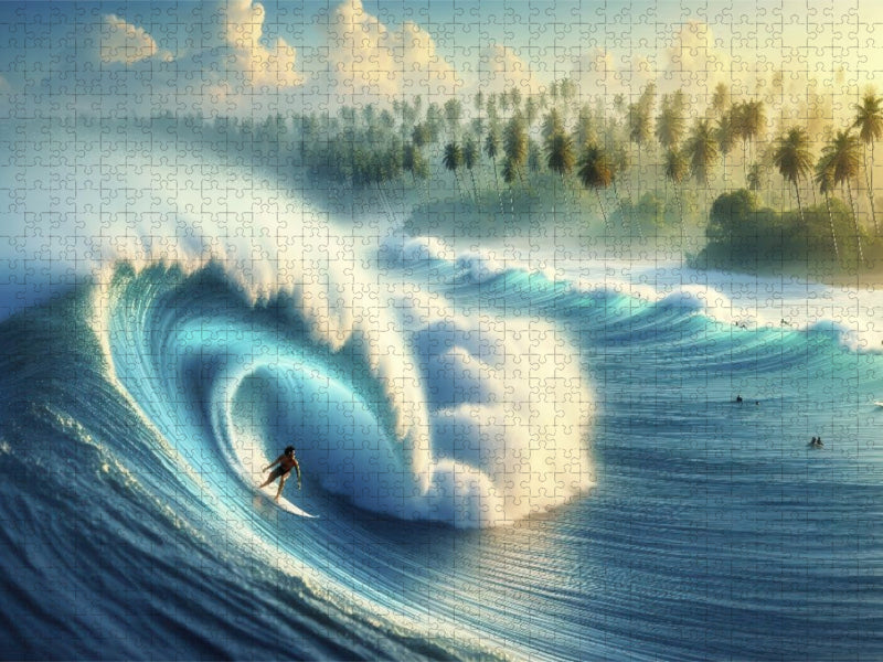 Das Surfen ist wie eine Musik, die man mit dem Körper spielt. - CALVENDO Foto-Puzzle'