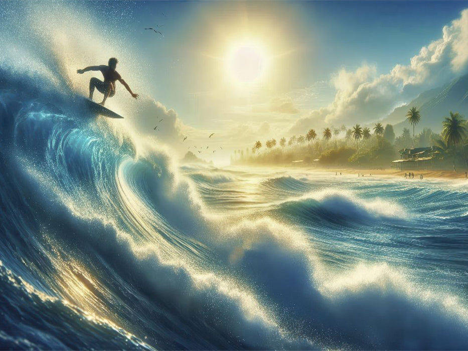 Manchmal ist es besser, einfach mit den Wellen zu schwimmen, als gegen sie anzukämpfen. - CALVENDO Foto-Puzzle'