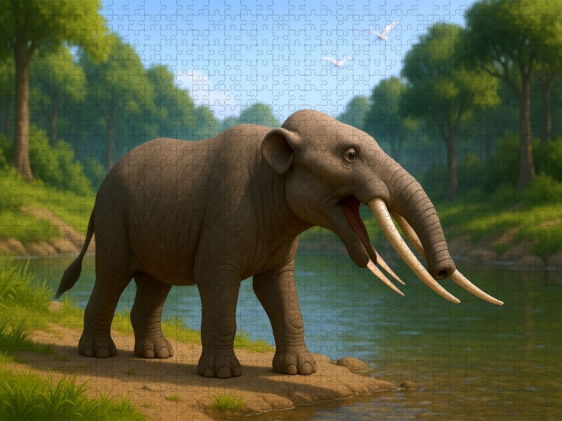 Gomphotherium - ausgestorbene Urtiere - CALVENDO Foto-Puzzle'