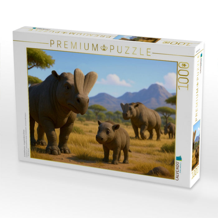 Embolotherium - ausgestorbene Urtiere - CALVENDO Foto-Puzzle'