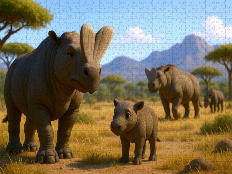 Embolotherium - ausgestorbene Urtiere - CALVENDO Foto-Puzzle'