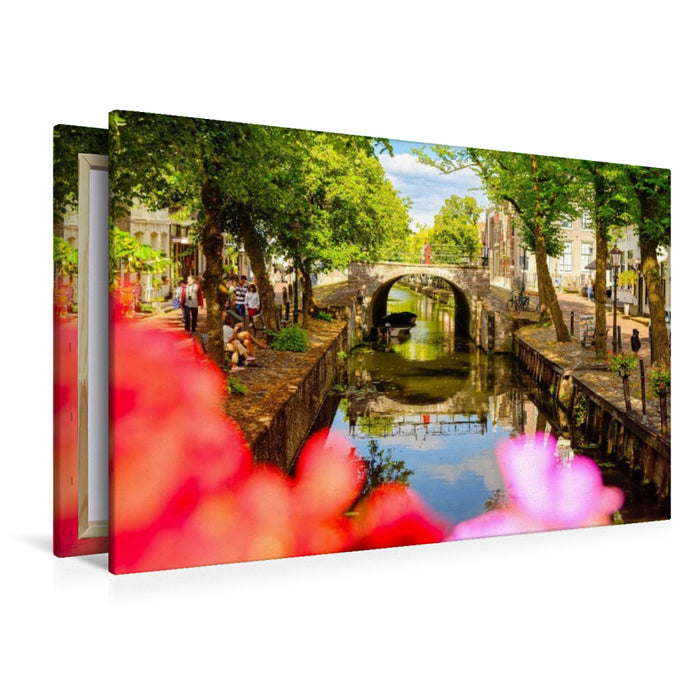 Premium Textil-Leinwand Edam, Gracht am Spui