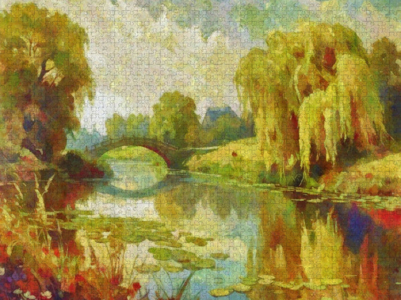 Stille und beschauliche Motive waren stets eine beliebte Motivquelle für Claude Monet. - CALVENDO Foto-Puzzle'