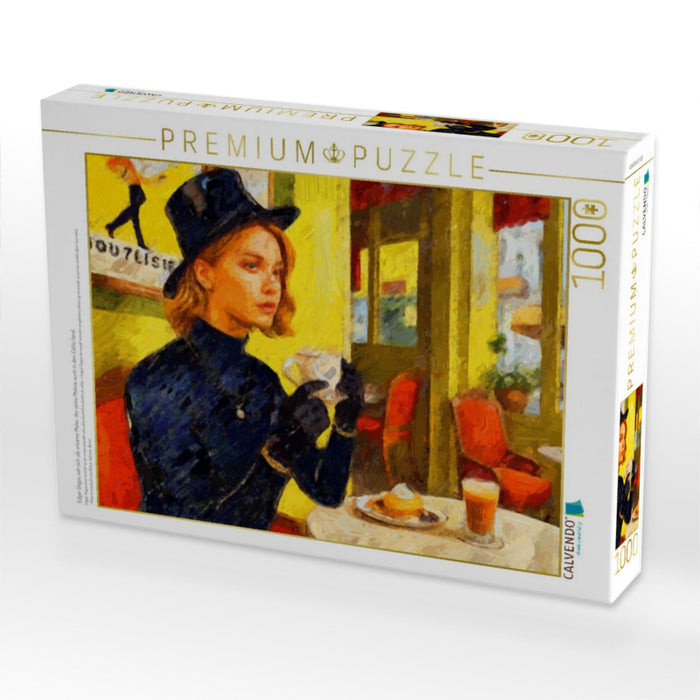 Edgar Degas sah sich als urbaner Maler, der seine Motive auch in den Cafés fand. - CALVENDO Foto-Puzzle'