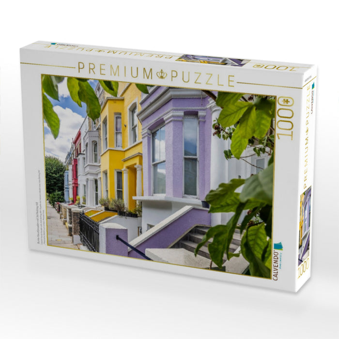 Bunte Hausfassaden mit Stil Notting Hill - CALVENDO Foto-Puzzle'