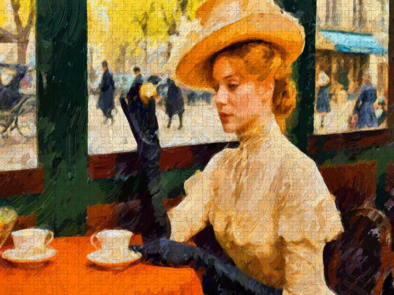Tänzerinnen waren ein beliebtes Motiv für Edgar Degas, aber auch diese elegante Dame hätte ihn als Motiv gereizt. - CALVENDO Foto-Puzzle'