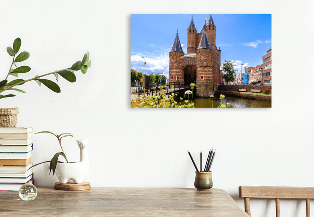 Premium Textil-Leinwand Haarlem Amsterdamse Poort